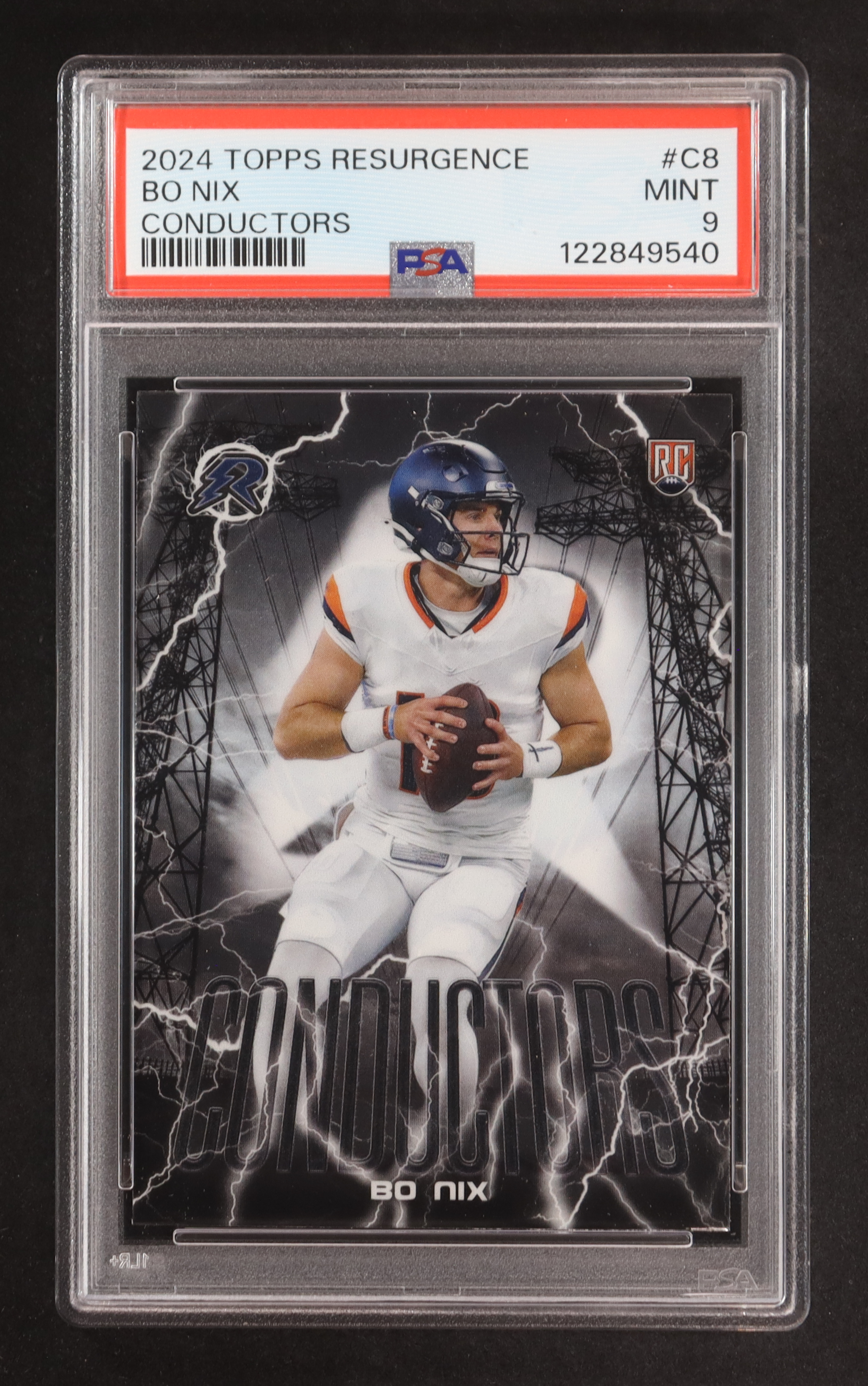 Bo Nix 2024 Topps Resurgence Conductors #C8 RC (PSA 9) at PristineAuction.com Bo Nix 2024 Topps Resurgence Conductors #C8 RC (PSA 9) at PristineAuction.com