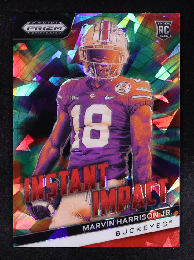Marvin Harrison Jr. 2024 Panini Prizm Draft Picks Instant Impact Red Ice #10 RC at PristineAuction.com Marvin Harrison Jr. 2024 Panini Prizm Draft Picks Instant Impact Red Ice #10 RC at PristineAuction.com