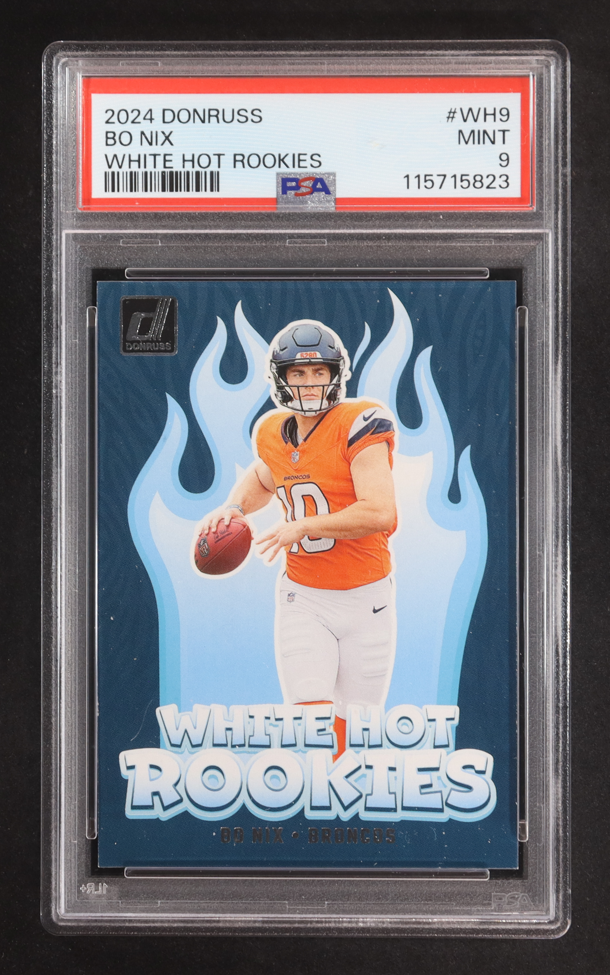 Bo Nix 2024 Donruss White Hot Rookies #9 RC (PSA 9) at PristineAuction.com Bo Nix 2024 Donruss White Hot Rookies #9 RC (PSA 9) at PristineAuction.com