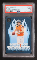 Bo Nix 2024 Donruss White Hot Rookies #9 RC (PSA 9) at PristineAuction.com