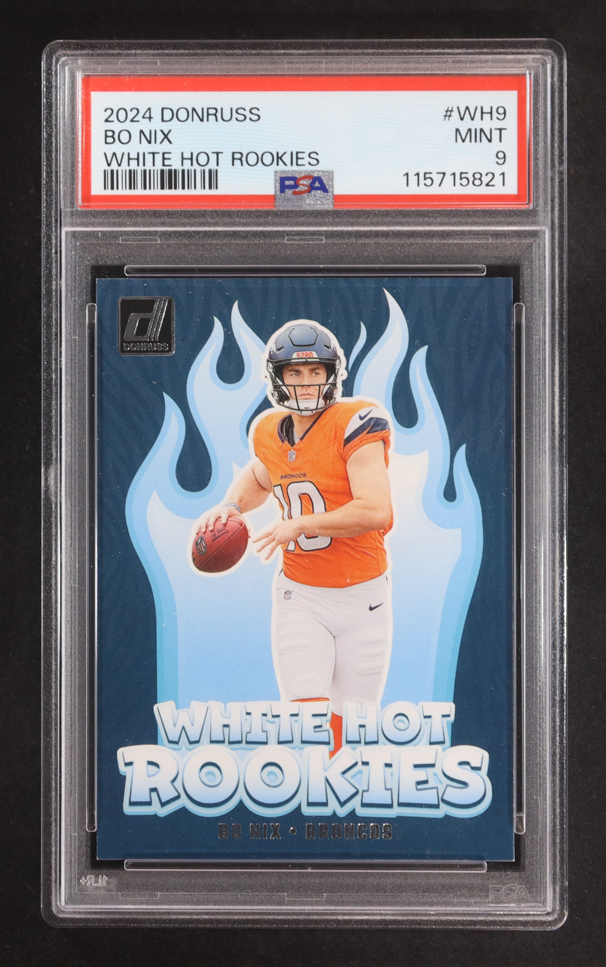 Bo Nix 2024 Donruss White Hot Rookies #9 RC (PSA 9) at PristineAuction.com Bo Nix 2024 Donruss White Hot Rookies #9 RC (PSA 9) at PristineAuction.com