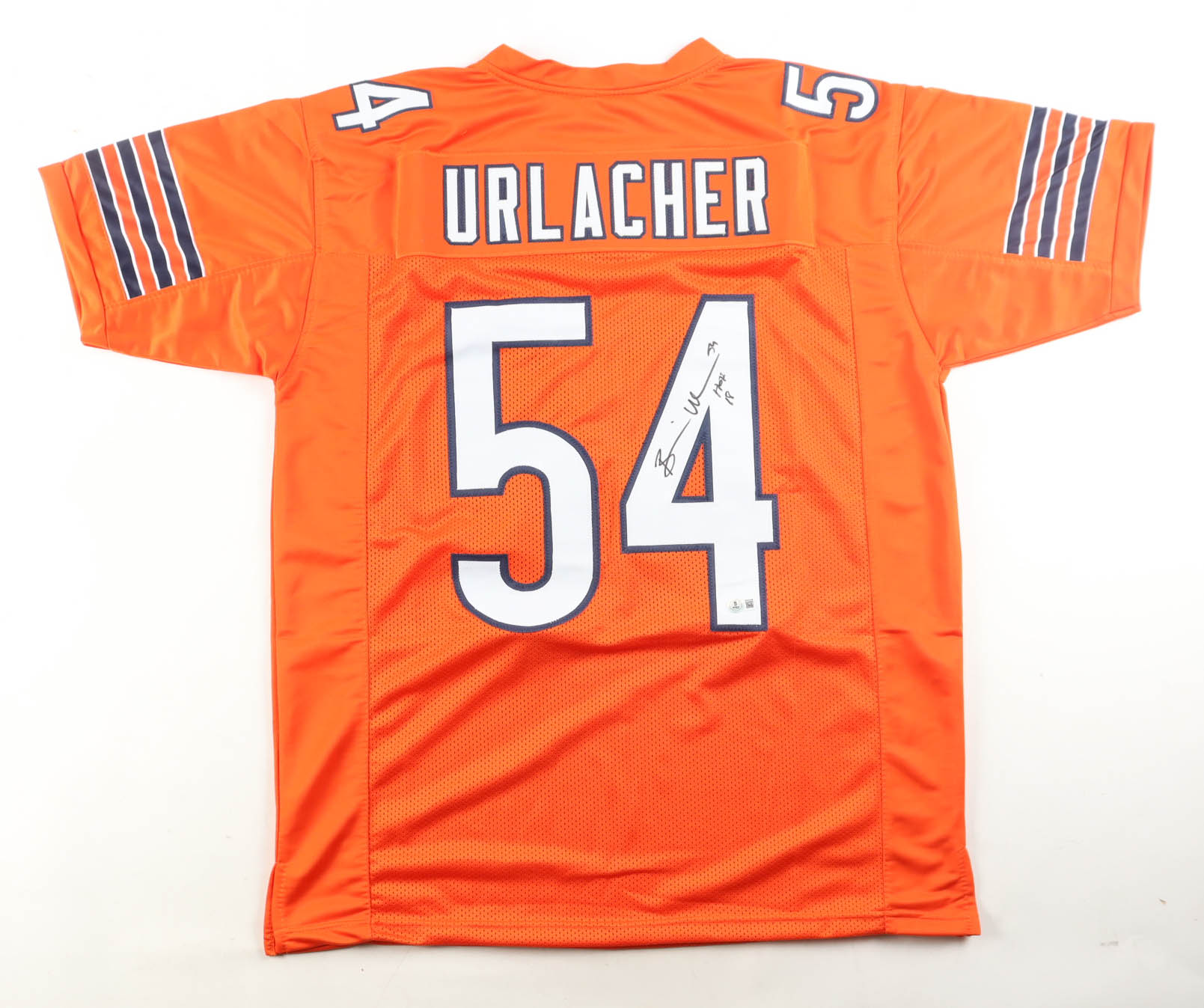 Brian Urlacher Twice-Signed Jersey Inscribed "HOF 18" (JSA) at PristineAuction.com Brian Urlacher Twice-Signed Jersey Inscribed "HOF 18" (JSA) at PristineAuction.com