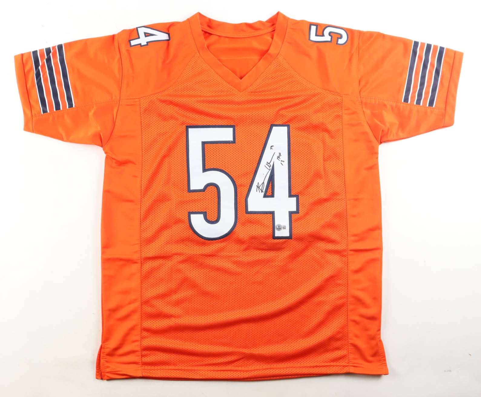 Brian Urlacher Twice-Signed Jersey Inscribed "HOF 18" (JSA) at PristineAuction.com Brian Urlacher Twice-Signed Jersey Inscribed "HOF 18" (JSA) at PristineAuction.com