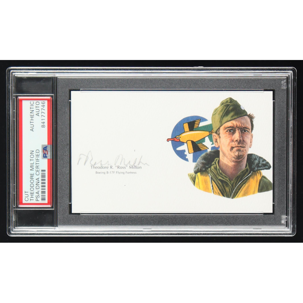 Theodore R. Milton Signed Cut With Portrait Art (PSA) at PristineAuction.com