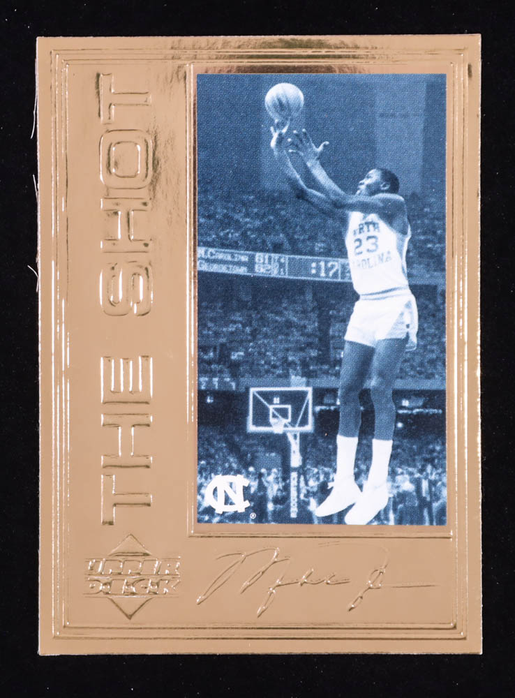 Michael Jordan 1996 Upper Deck Collectibles 22KT Gold / The Shot #/10,000 at PristineAuction.com Michael Jordan 1996 Upper Deck Collectibles 22KT Gold / The Shot #/10,000 at PristineAuction.com