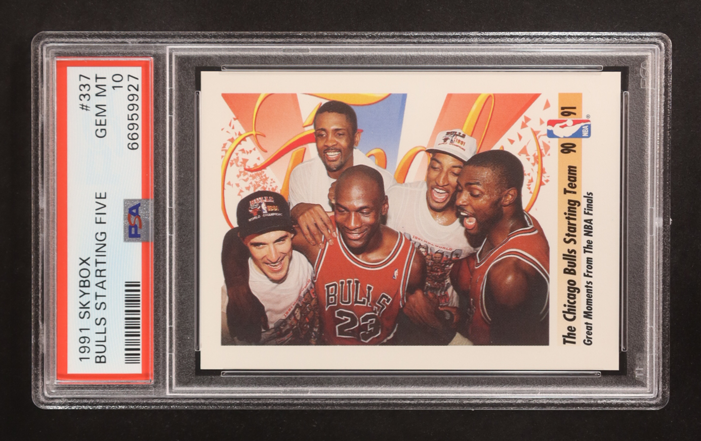 Bulls Starting Five/Great Moments from/the NBA Finals 1991-92 SkyBox #337 (PSA 10) at PristineAuction.com Bulls Starting Five/Great Moments from/the NBA Finals 1991-92 SkyBox #337 (PSA 10) at PristineAuction.com