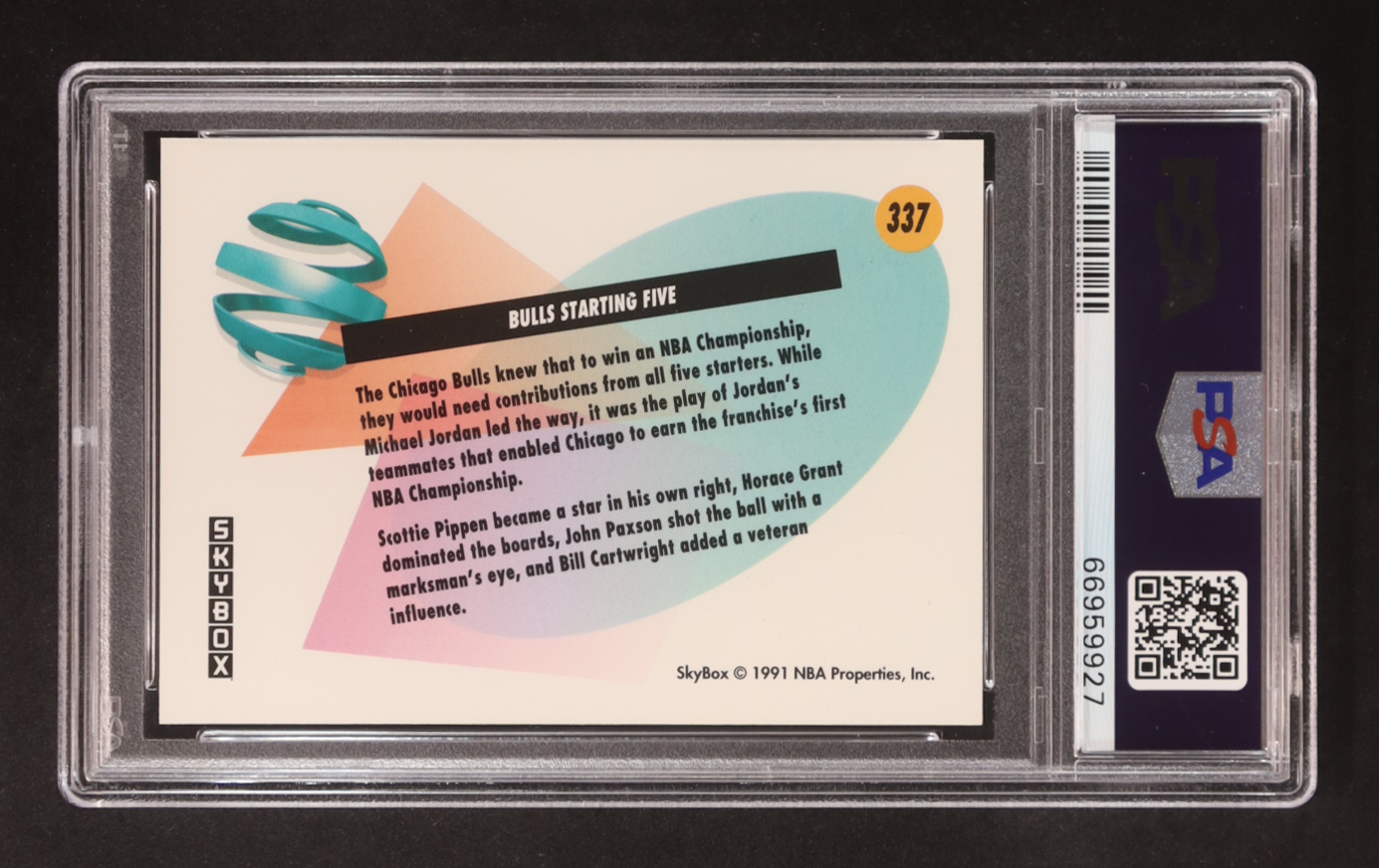 Bulls Starting Five/Great Moments from/the NBA Finals 1991-92 SkyBox #337 (PSA 10) at PristineAuction.com Bulls Starting Five/Great Moments from/the NBA Finals 1991-92 SkyBox #337 (PSA 10) at PristineAuction.com