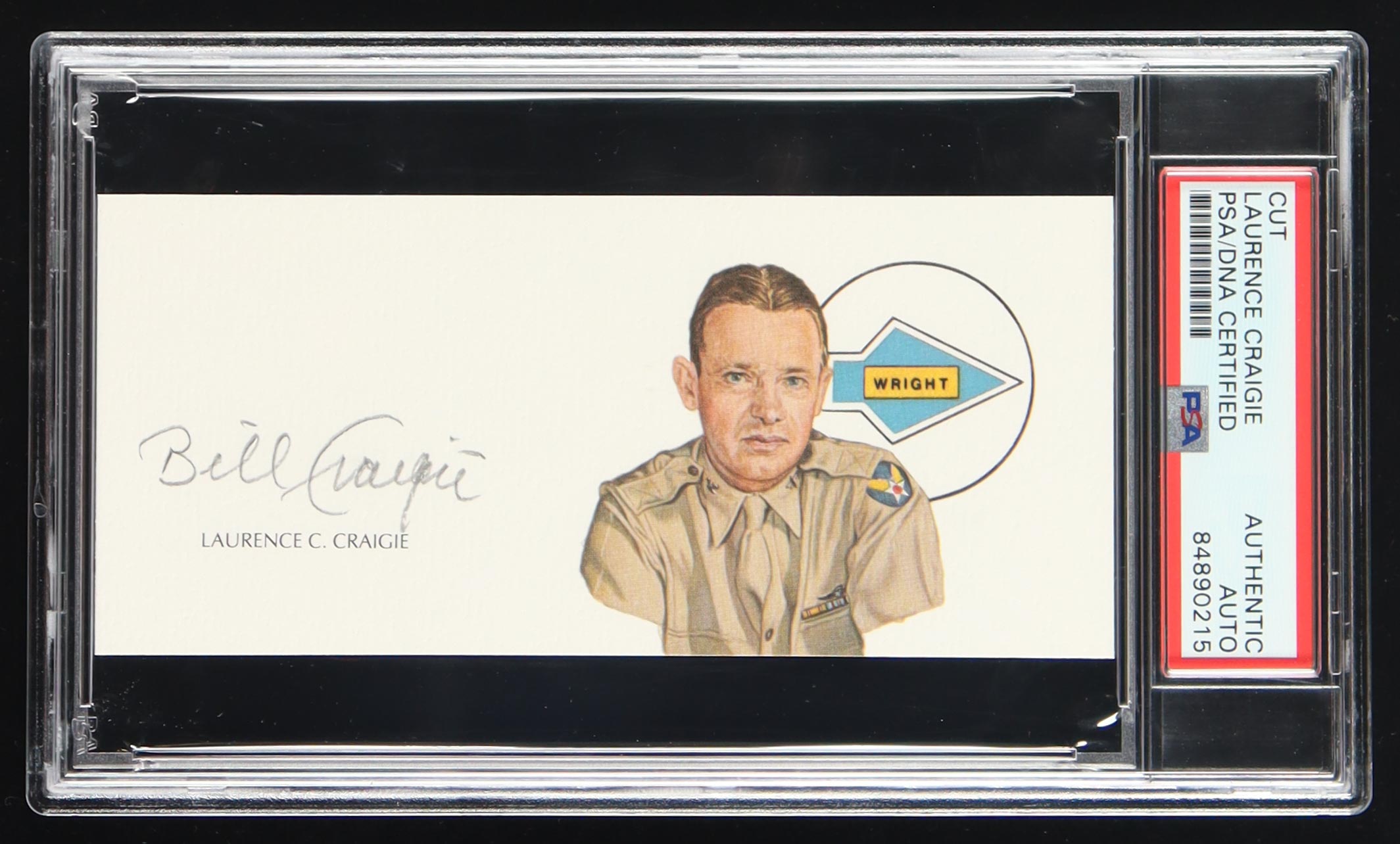 Laurence Craigie Signed Cut With Portrait Art (PSA) at PristineAuction.com Laurence Craigie Signed Cut With Portrait Art (PSA) at PristineAuction.com