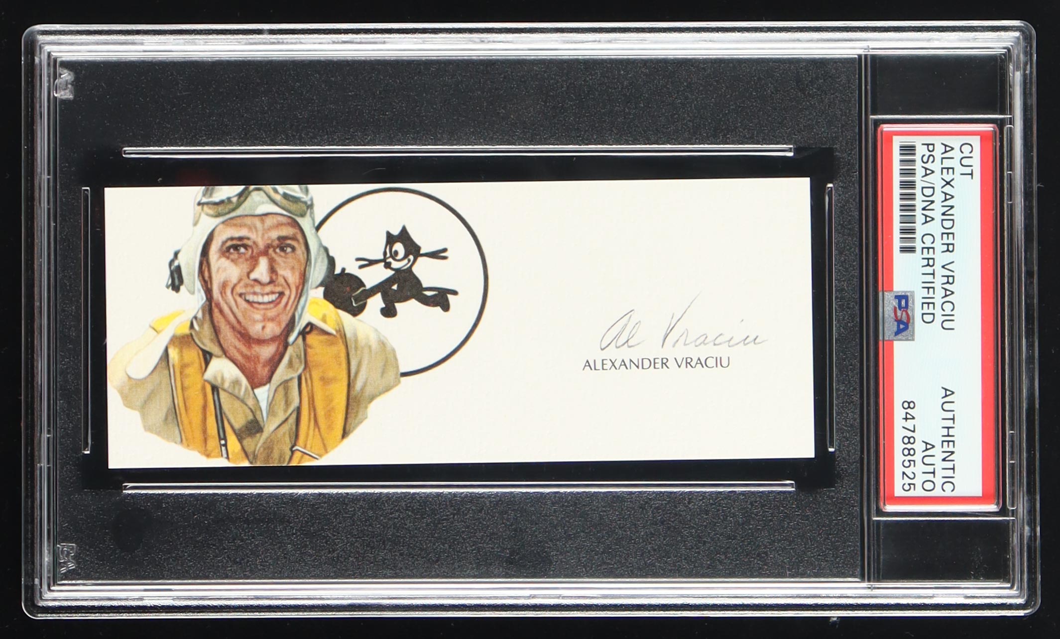 Alexander Vraciu Signed Cut With Portrait Art (PSA) at PristineAuction.com Alexander Vraciu Signed Cut With Portrait Art (PSA) at PristineAuction.com