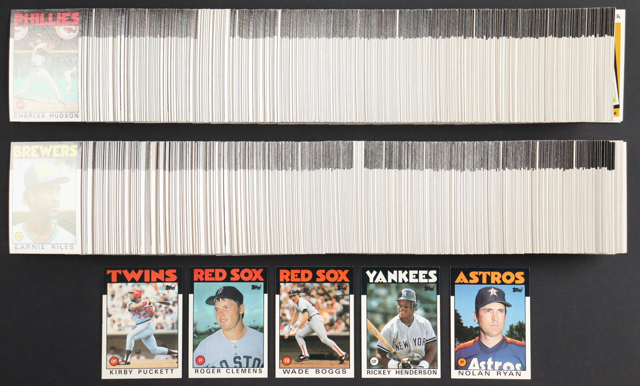 1986 Topps Complete Set of (792) Baseball Cards with Nolan Ryan #100, Roger Clemens #661, Pete Rose #1, Cal Ripken #340 at PristineAuction.com 1986 Topps Complete Set of (792) Baseball Cards with Nolan Ryan #100, Roger Clemens #661, Pete Rose #1, Cal Ripken #340 at PristineAuction.com