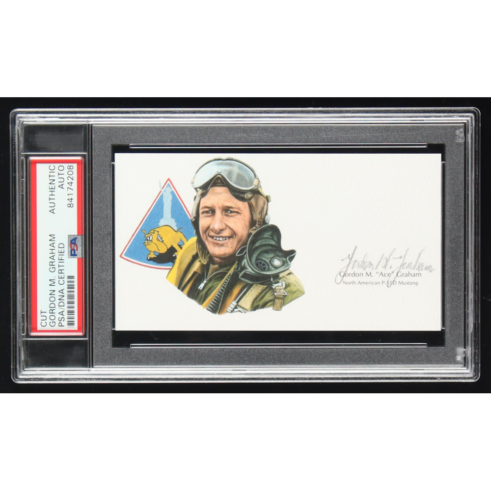Gordon M. Graham Signed Cut With Portrait Art (PSA) at PristineAuction.com