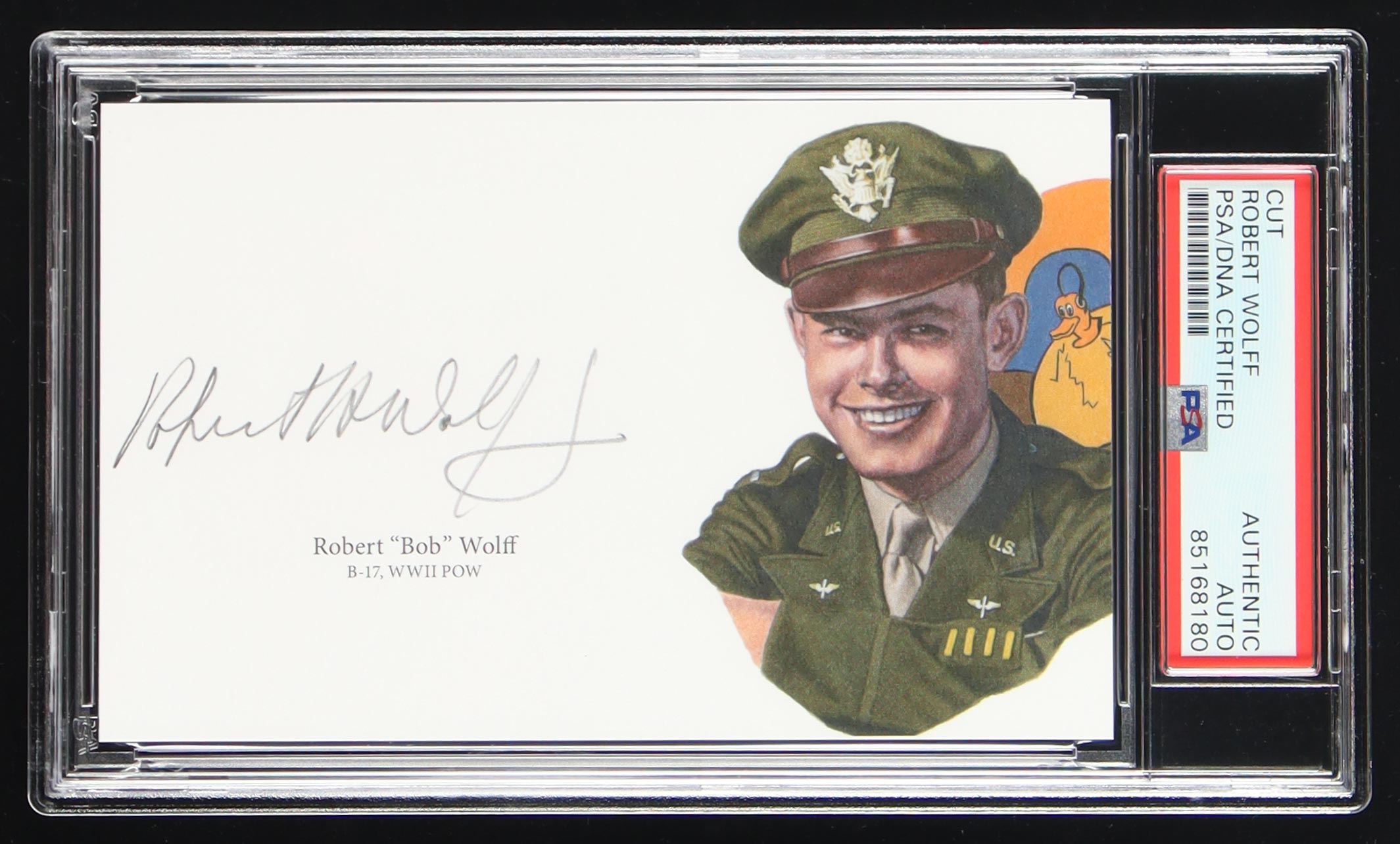 Robert “Bob” Wolff Signed Cut With Portrait Art (PSA) at PristineAuction.com Robert “Bob” Wolff Signed Cut With Portrait Art (PSA) at PristineAuction.com