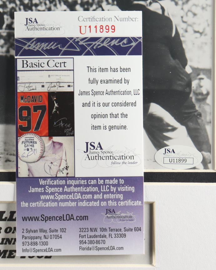 Bob Feller Signed Indians 11x14 Custom Matted Photo (JSA) at PristineAuction.com Bob Feller Signed Indians 11x14 Custom Matted Photo (JSA) at PristineAuction.com