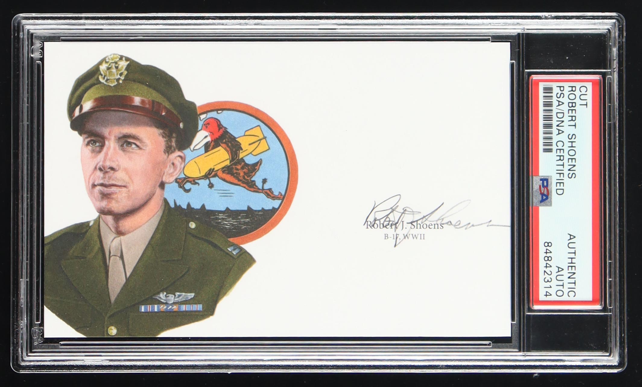 Robert Shoens Signed Cut With Portrait Art (PSA) at PristineAuction.com Robert Shoens Signed Cut With Portrait Art (PSA) at PristineAuction.com