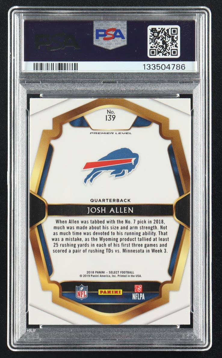 Josh Allen 2018 Panini Select #139 RC (PSA 9) at PristineAuction.com Josh Allen 2018 Panini Select #139 RC (PSA 9) at PristineAuction.com