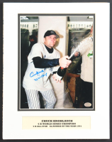 Chuck Knoblauch Signed Yankees Custom Matted Photo Inscribed "4x WS Champs" (Stacks of Plaques) at PristineAuction.com
