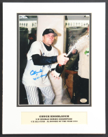 Chuck Knoblauch Signed Yankees Custom Matted Photo Inscribed "4x WS Champs" (Stacks of Plaques) at PristineAuction.com