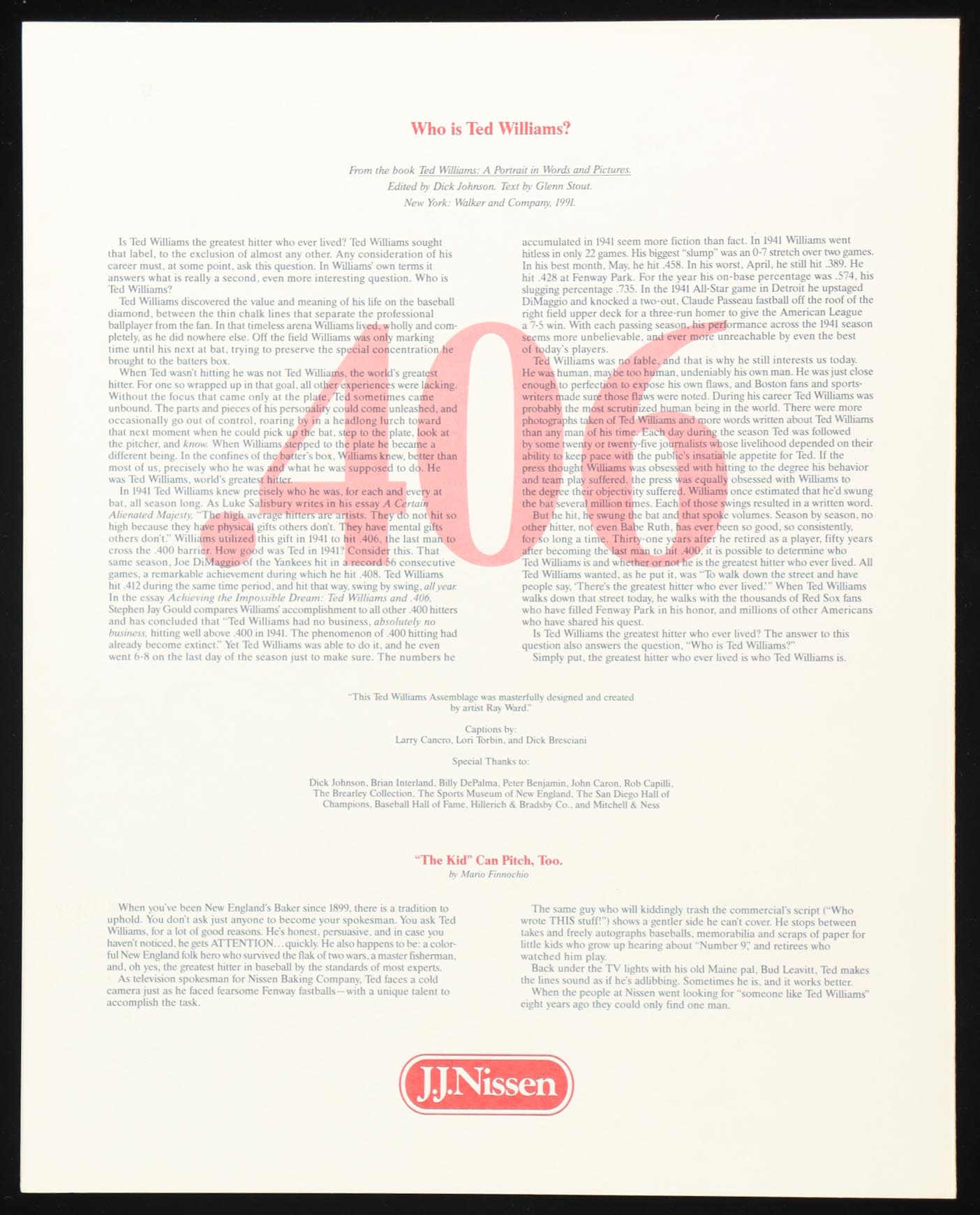 Ted Williams Signed Commemorative Folder (Williams & SoP) at PristineAuction.com Ted Williams Signed Commemorative Folder (Williams & SoP) at PristineAuction.com