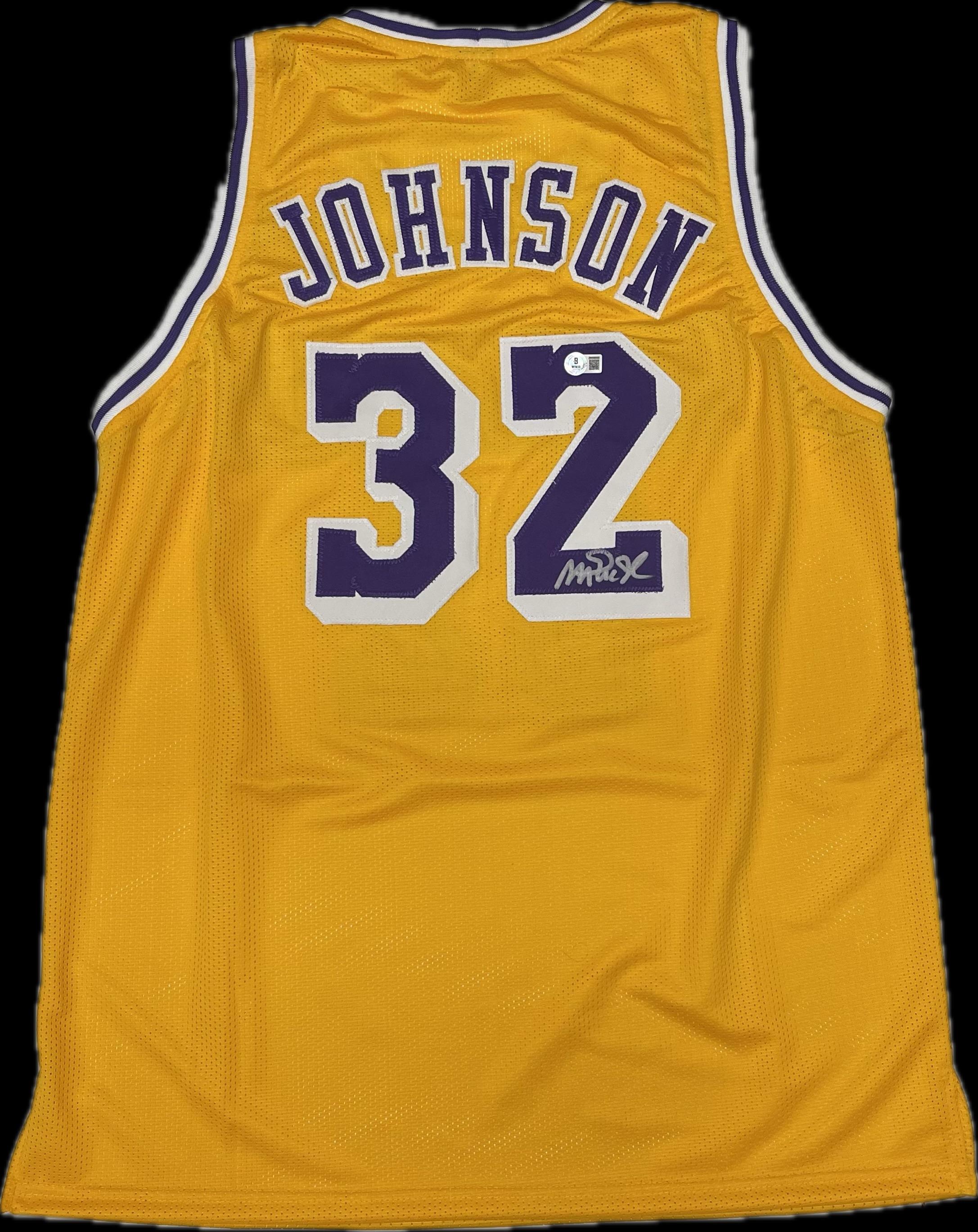 Magic Johnson Signed Jersey (Beckett) at PristineAuction.com Magic Johnson Signed Jersey (Beckett) at PristineAuction.com