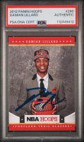 Damian Lillard Signed 2012 Panini Hoops #280 RC (PSA) at PristineAuction.com