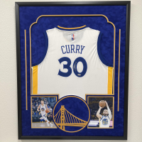 Stephen Curry Signed Custom Framed Jersey (PSA) at PristineAuction.com