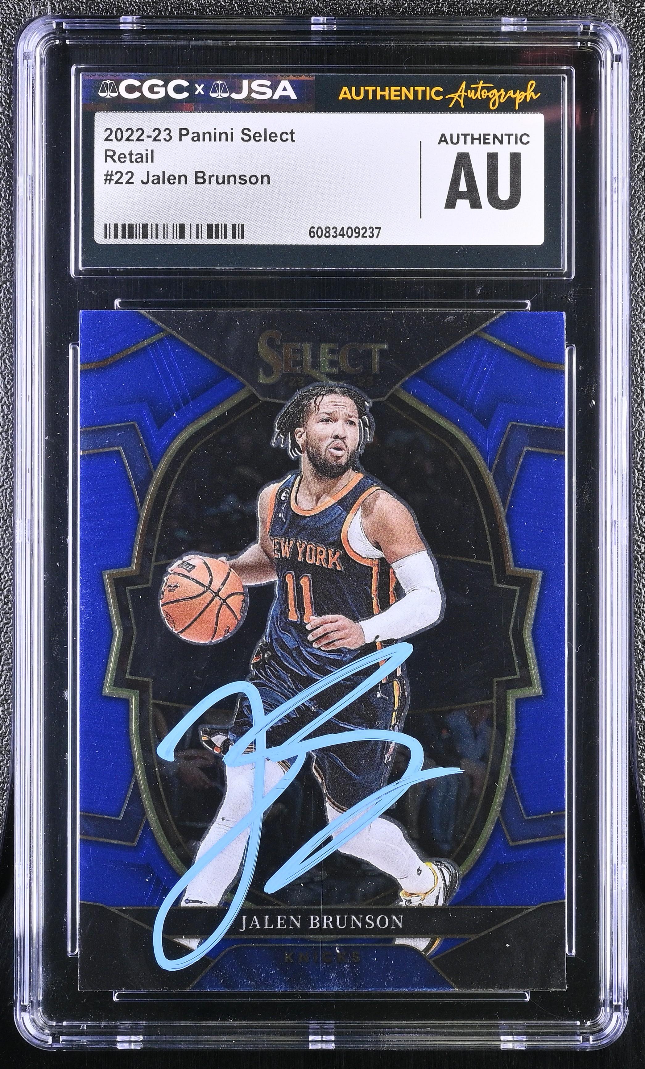 Jalen Brunson Signed 2022-23 Panini Select Retail #22 (CGC) at PristineAuction.com Jalen Brunson Signed 2022-23 Panini Select Retail #22 (CGC) at PristineAuction.com