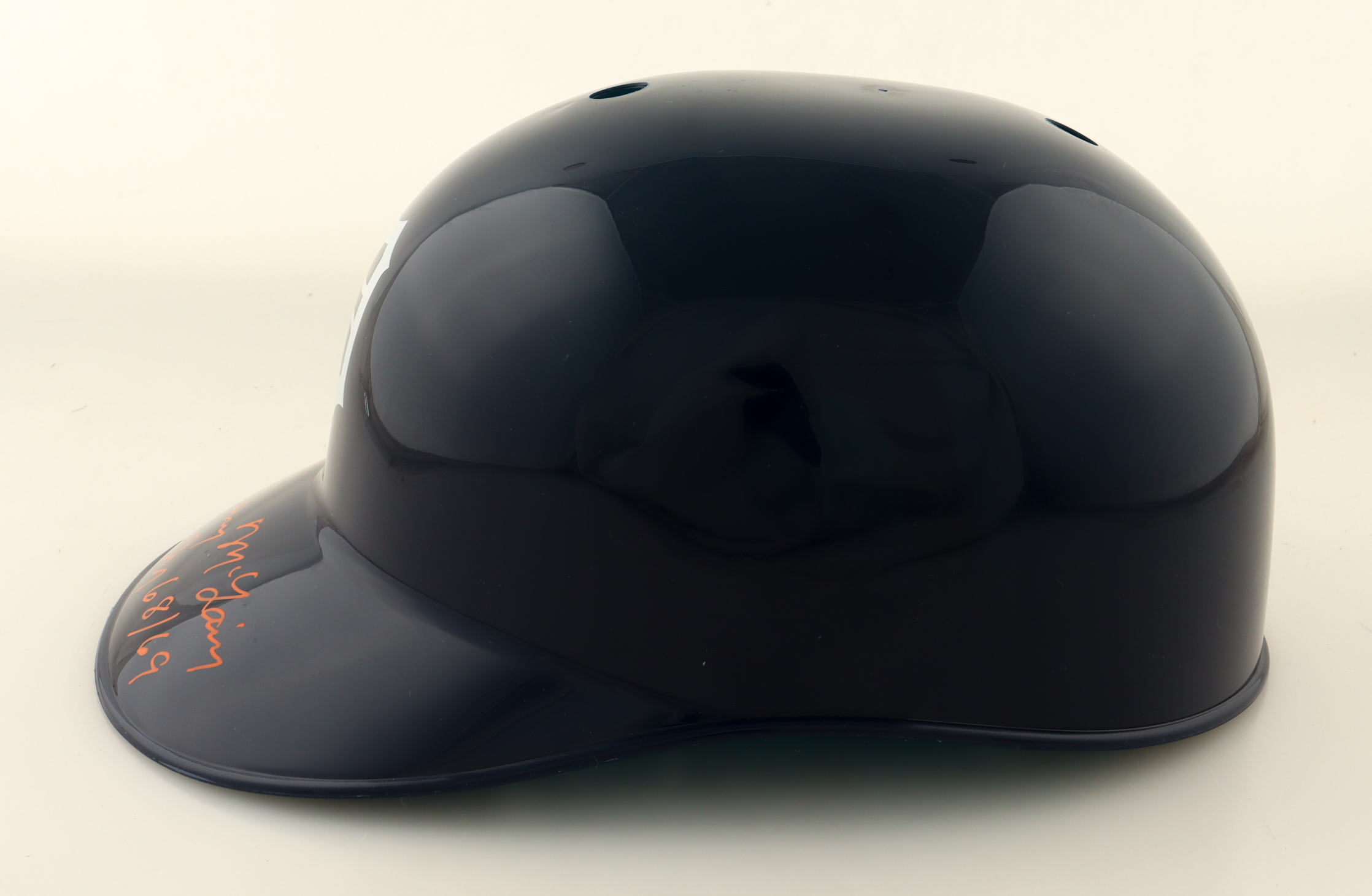 Denny McLain Signed Tigers Full-Size Batting Helmet Inscribed "Cy 68/69" (Authentic Ink) at PristineAuction.com Denny McLain Signed Tigers Full-Size Batting Helmet Inscribed "Cy 68/69" (Authentic Ink) at PristineAuction.com