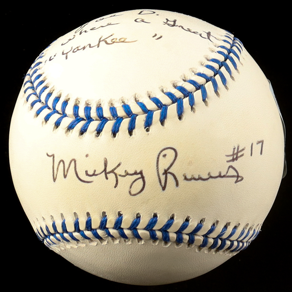 Mickey Rivers Signed Yankees Dimaggio Logo OAL Baseball Inscribed "Joe. D. What A Great Yankee" (Beckett) at PristineAuction.com Mickey Rivers Signed Yankees Dimaggio Logo OAL Baseball Inscribed "Joe. D. What A Great Yankee" (Beckett) at PristineAuction.com