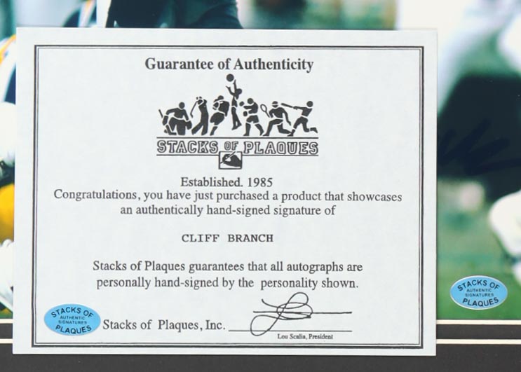 Cliff Branch Signed Raiders Custom Matted Photo (SoP) at PristineAuction.com Cliff Branch Signed Raiders Custom Matted Photo (SoP) at PristineAuction.com