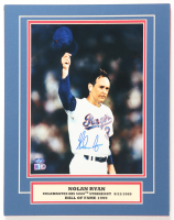 Nolan Ryan Signed Rangers 11x14 Matted Photo Display (Ryan & AIV) at PristineAuction.com