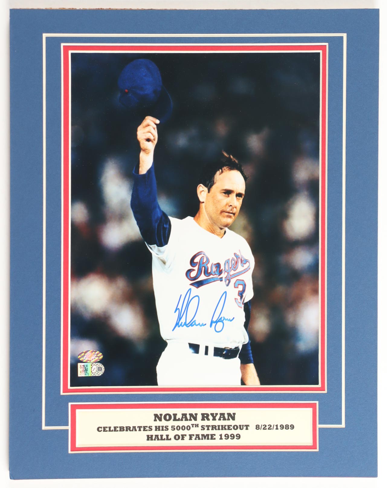 Nolan Ryan Signed Rangers 11x14 Matted Photo Display (Ryan & AIV) at PristineAuction.com Nolan Ryan Signed Rangers 11x14 Matted Photo Display (Ryan & AIV) at PristineAuction.com