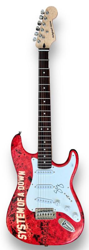 Serj Tankian Signed "System of a Down: Toxicity" Custom Stratocaster Guitar (JSA) at PristineAuction.com Serj Tankian Signed "System of a Down: Toxicity" Custom Stratocaster Guitar (JSA) at PristineAuction.com
