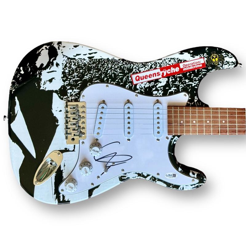 Geoff Tate Signed "Queensryche: Operation Mindcrime" Custom Stratocaster Guitar (JSA) at PristineAuction.com Geoff Tate Signed "Queensryche: Operation Mindcrime" Custom Stratocaster Guitar (JSA) at PristineAuction.com