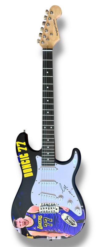 Luka Doncic Signed Lakers Custom Stratocaster Guitar (JSA) at PristineAuction.com Luka Doncic Signed Lakers Custom Stratocaster Guitar (JSA) at PristineAuction.com