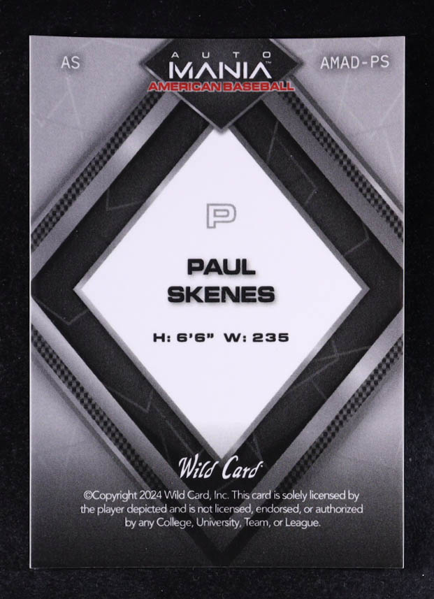 Paul Skenes 2024 Wild Card Auto Mania American Baseball American Flag Scope #AMAD-PS #43/50 RC at PristineAuction.com Paul Skenes 2024 Wild Card Auto Mania American Baseball American Flag Scope #AMAD-PS #43/50 RC at PristineAuction.com
