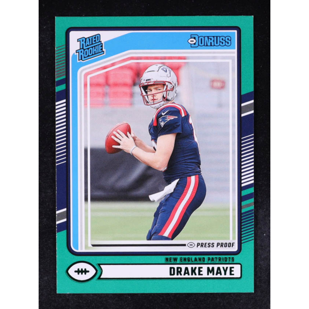 Drake Maye 2024 Donruss Press Proof Green #379 RR RC at PristineAuction.com