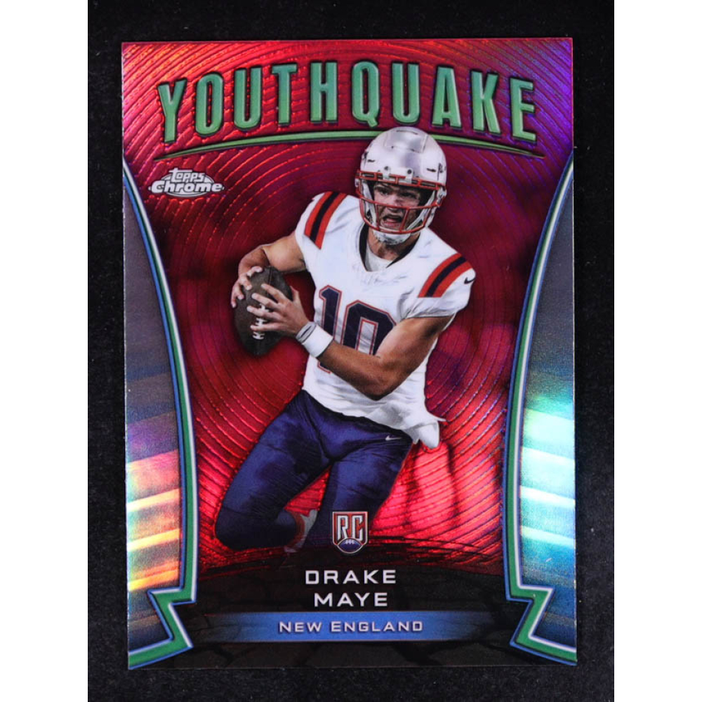 Drake Maye 2024 Topps Chrome Youthquake Pink Refractors #Y2 RC at PristineAuction.com