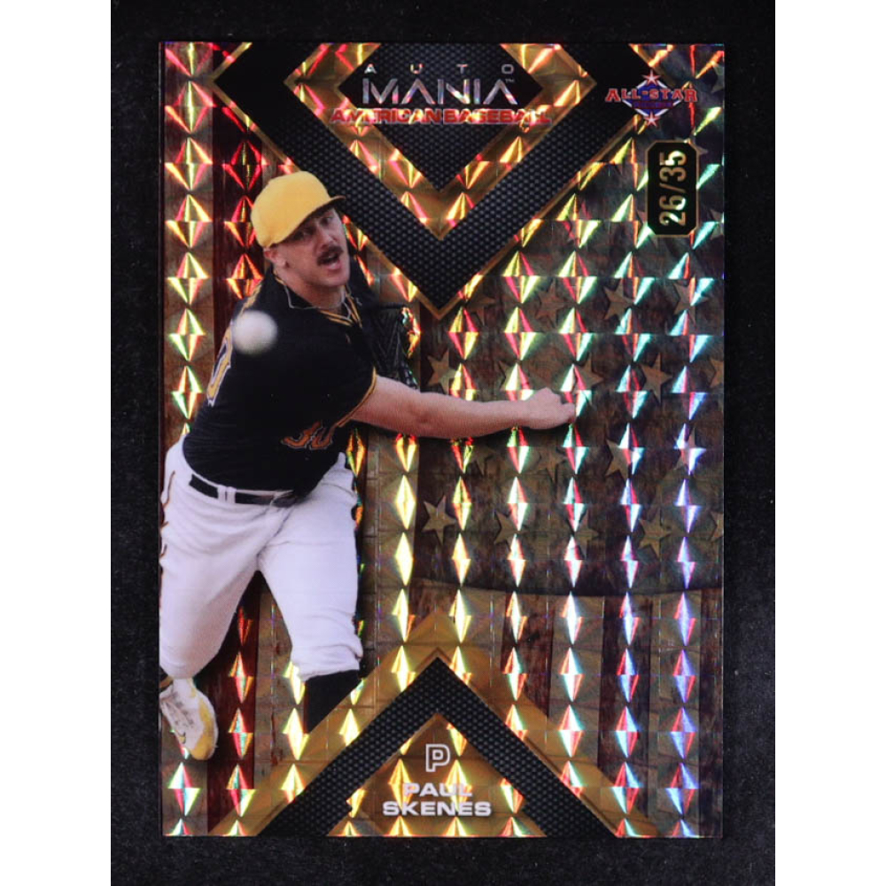 Paul Skenes 2024 Wild Card Auto Mania American Baseball American Flag Mosaic #AMASQ-PS2 #26/35 RC at PristineAuction.com