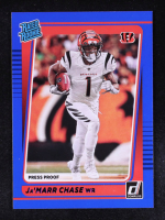 Ja'Marr Chase 2021 Donruss Press Proof Blue #262 RR RC at PristineAuction.com