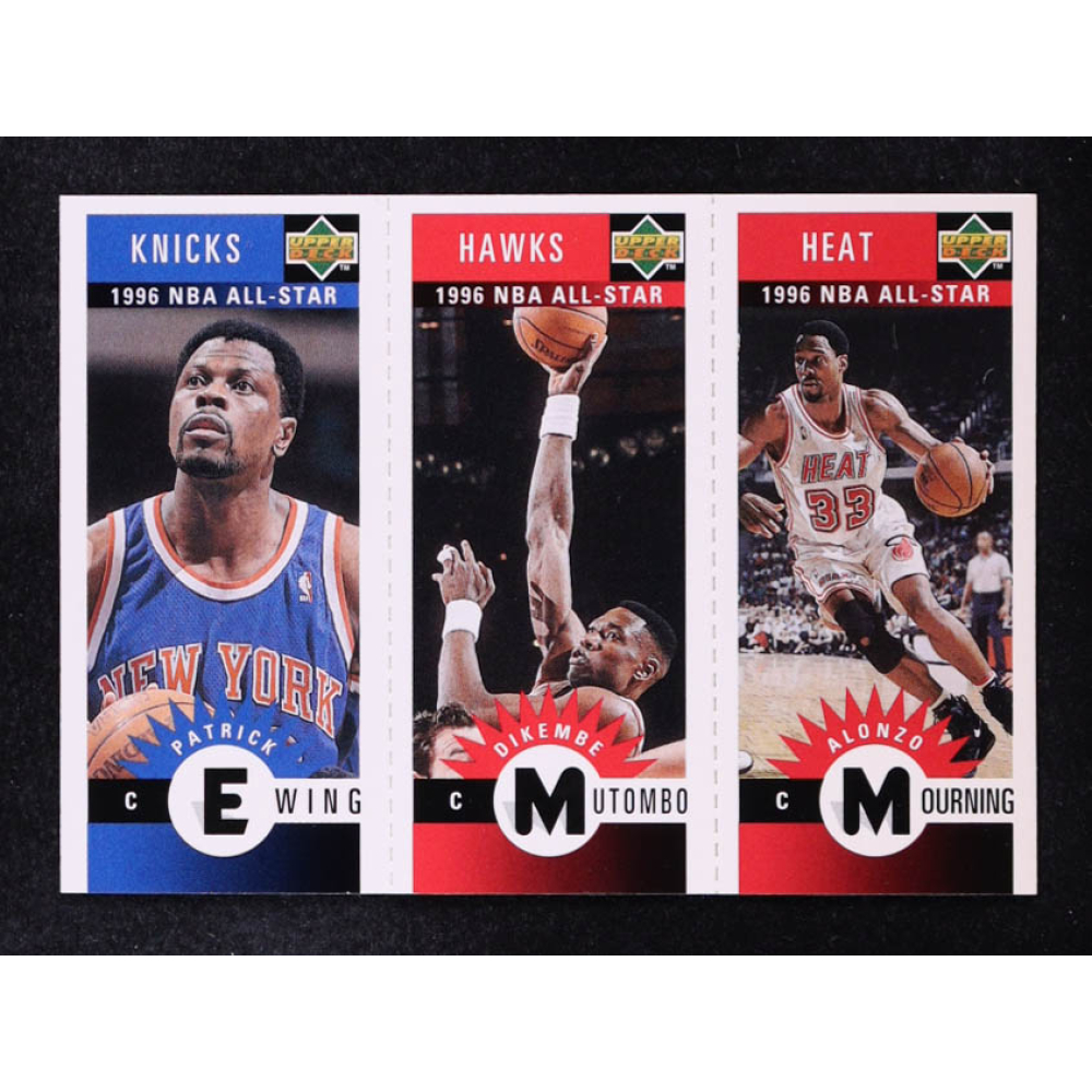 Patrick Ewing / Dikembe Mutombo / Alonzo Mourning 1996-97 Collector's Choice Mini-Cards #M135-91-145 at PristineAuction.com