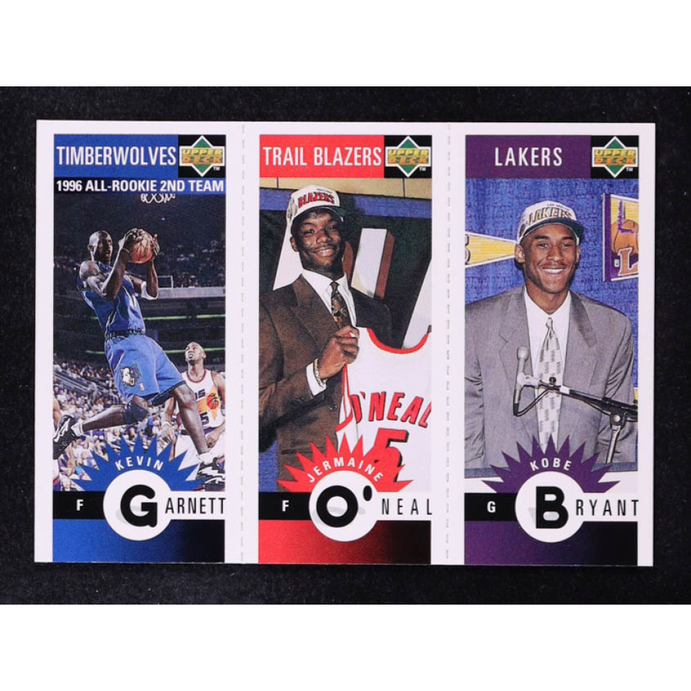 Kobe Bryant RC / Jermaine O'Neal RC / Kevin Garnett 1996-97 Collector's Choice Mini-Cards #M129-158-139 at PristineAuction.com