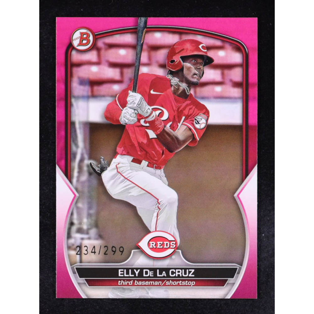 Elly De La Cruz 2023 Bowman Prospects Fuchsia #BP65 RC #234/299 at PristineAuction.com