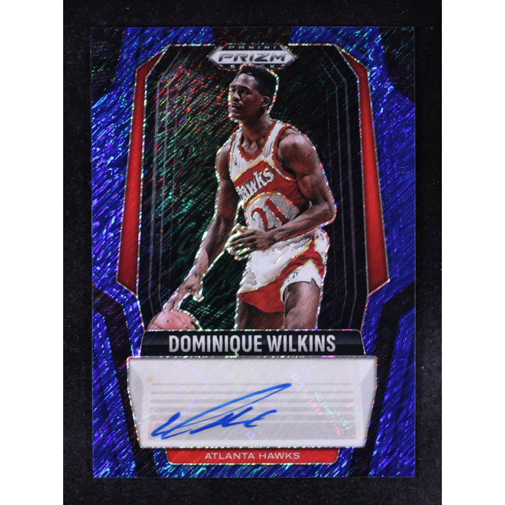 Dominique Wilkins 2024-25 Panini Prizm Black Signature Blue Shimmer #12 #/25/25 at PristineAuction.com