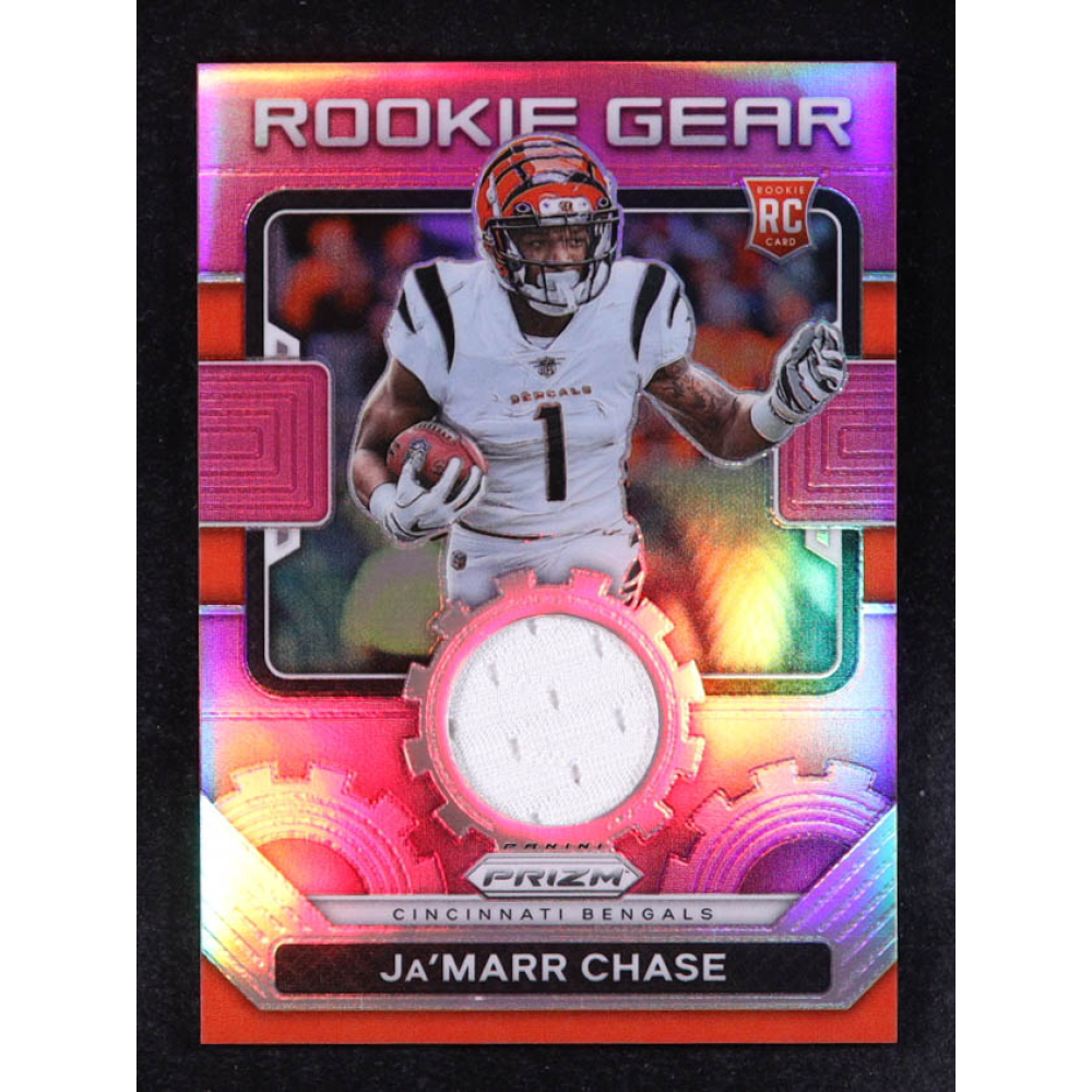 Ja'Marr Chase 2021 Panini Prizm Rookie Gear Pink #7 RC at PristineAuction.com