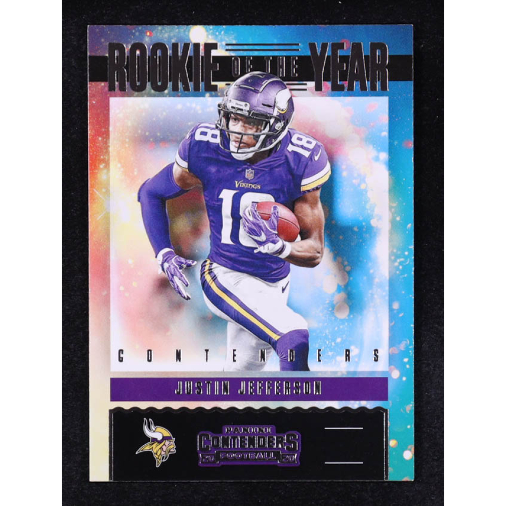 Justin Jefferson 2020 Panini Contenders Rookie of the Year Contenders #RYJUJ RC at PristineAuction.com