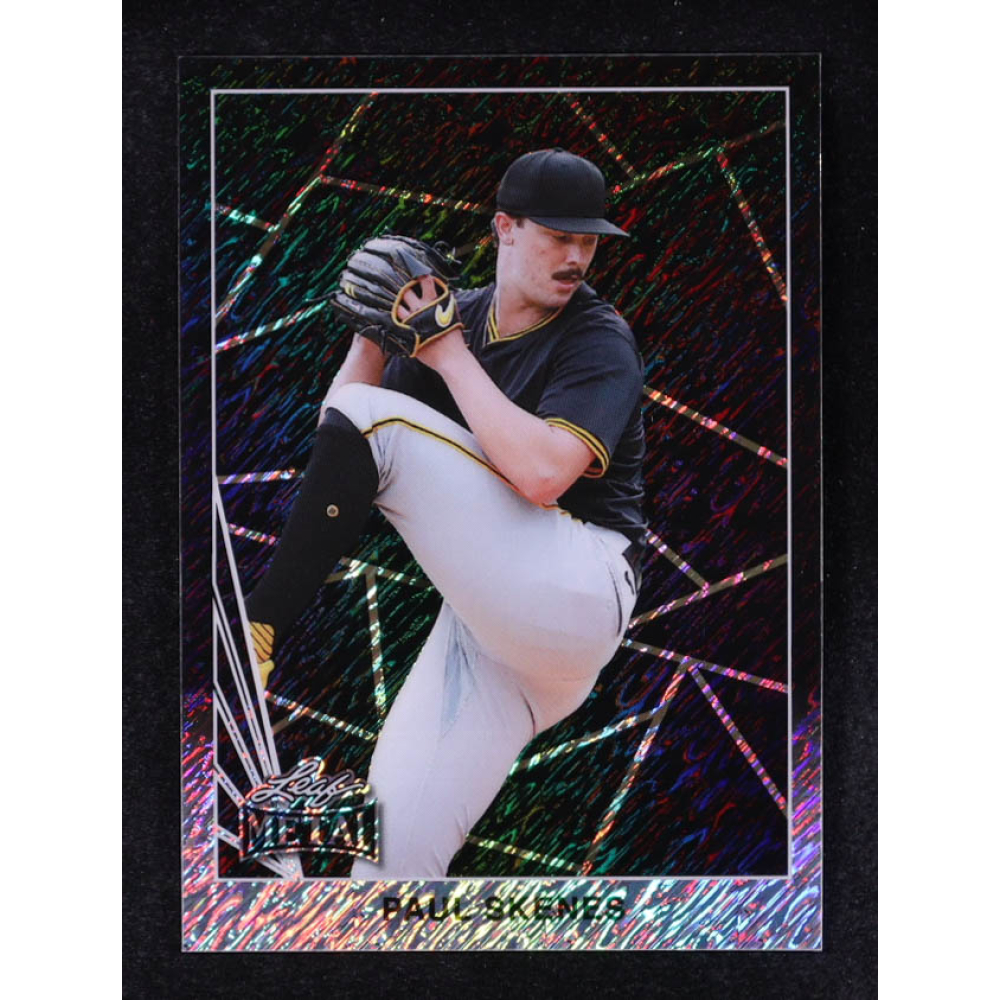 Paul Skenes 2024 Leaf Metal Black Silver Shimmer #90B-5 #2/25 RC at PristineAuction.com