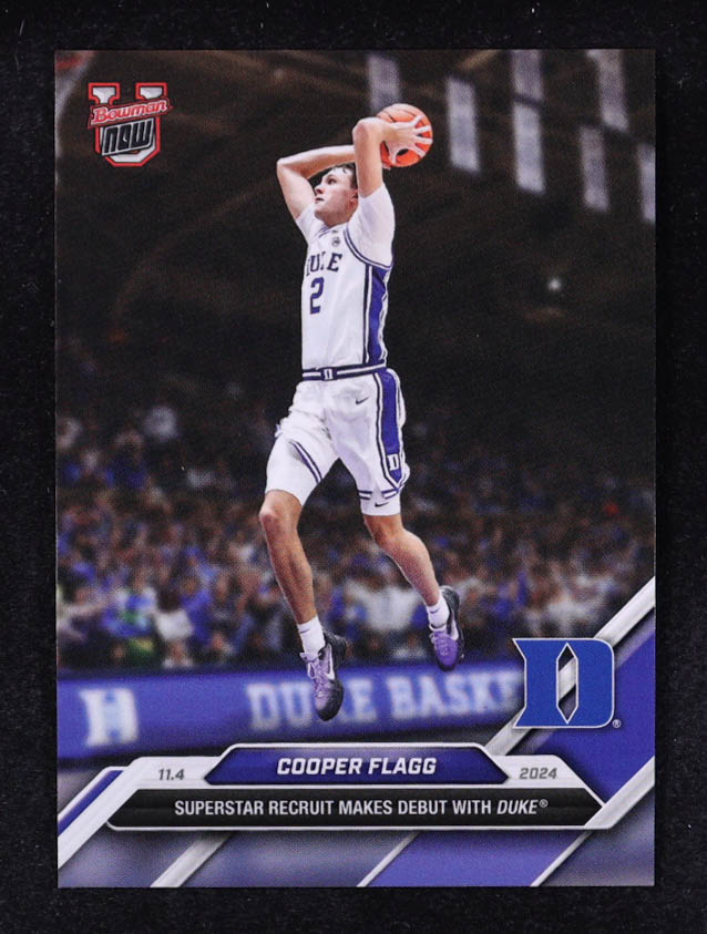 Cooper Flagg 2024-25 Bowman University Now #1 RC at PristineAuction.com Cooper Flagg 2024-25 Bowman University Now #1 RC at PristineAuction.com