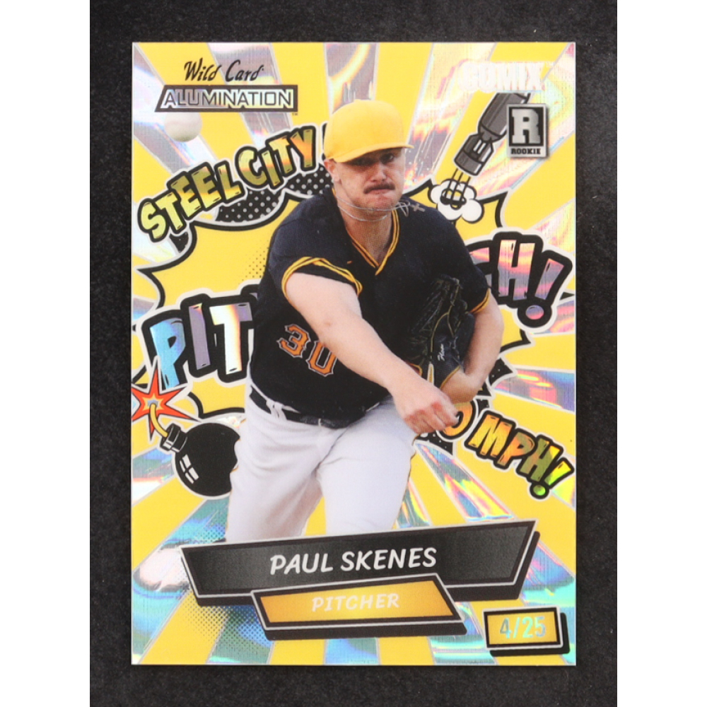 Paul Skenes 2024 Wild Card Alumination Comix PITTSBURGH! Silver Lava #ACYP-PS1 #4/25 RC at PristineAuction.com
