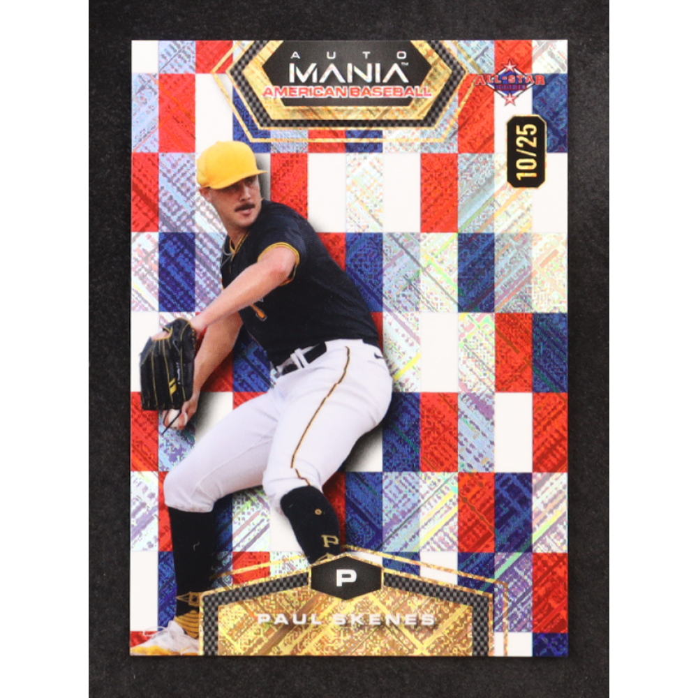 Paul Skenes 2024 Wild Card Auto Mania Americana Shimmer #AMAH-PS3 #10/25 RC at PristineAuction.com