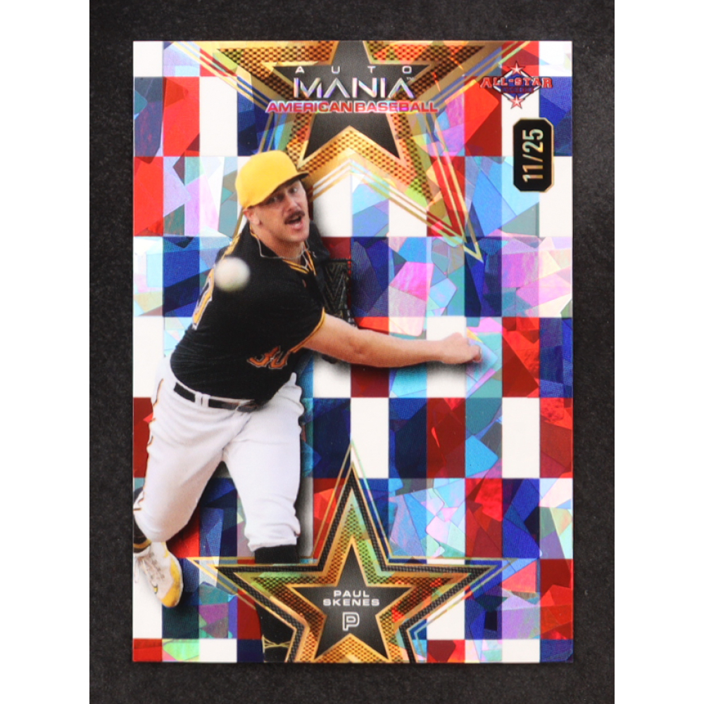 Paul Skenes 2024 Wild Card Auto Mania Americana Crystal #AMAS-PS2 #11/25 RC at PristineAuction.com